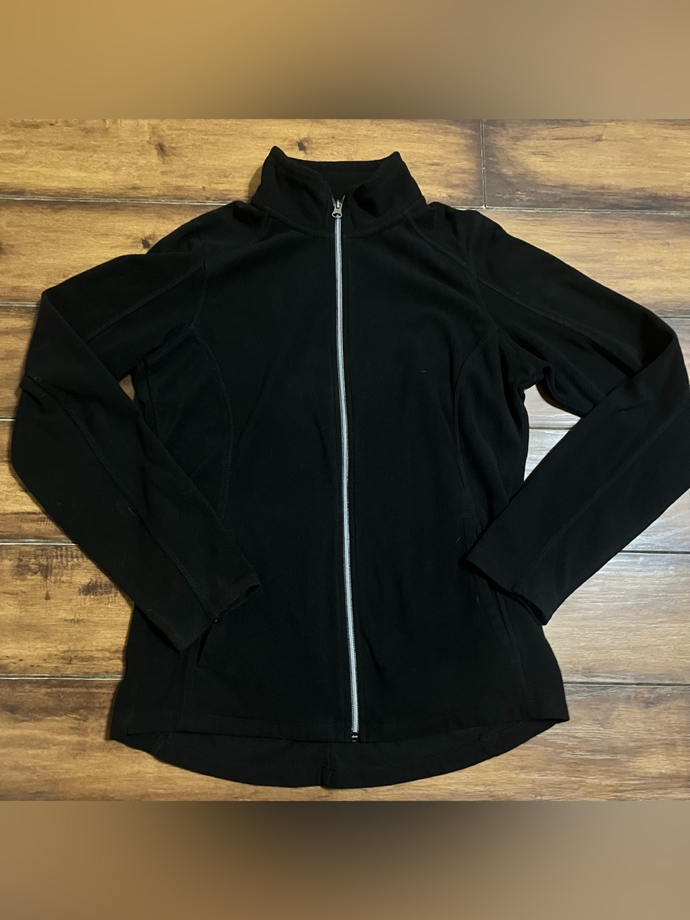 Crosslands Fleece Jacket Black Full Zip Stand Collar Women’s Small S